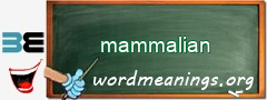 WordMeaning blackboard for mammalian